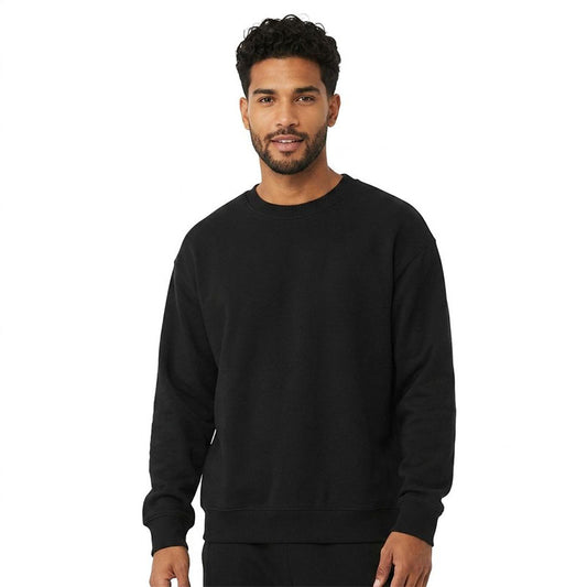 Custom Heavyweight Black Crewneck Sweatshirt for OEM 3D Logo