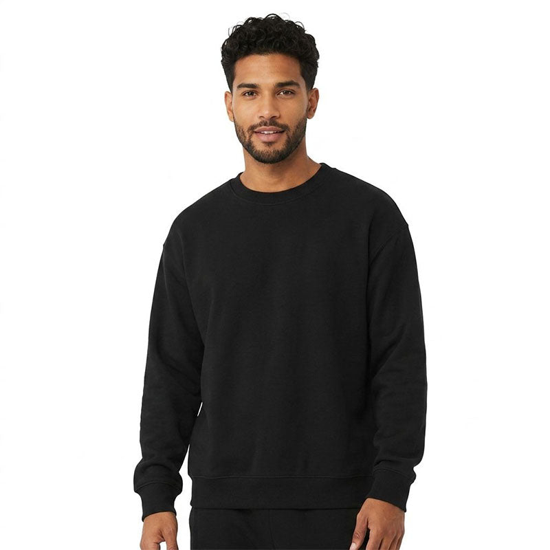 Custom Heavyweight Black Crewneck Sweatshirt for OEM 3D Logo