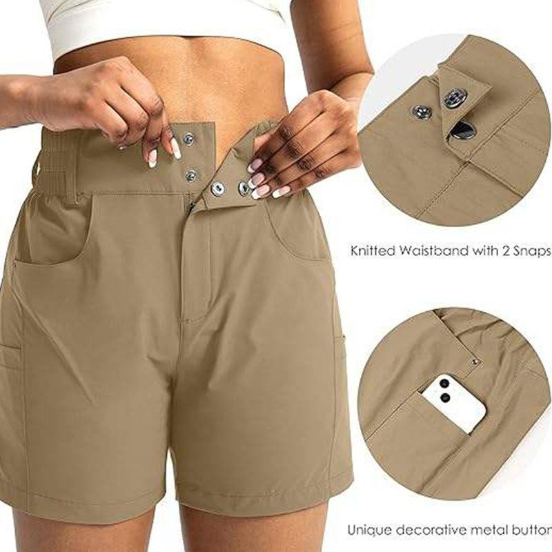 Custom Woman Golf Shorts – High-Waist Cargo OEM Style