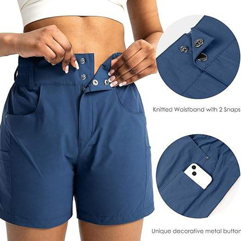 Custom Woman Golf Shorts – High-Waist Cargo OEM Style
