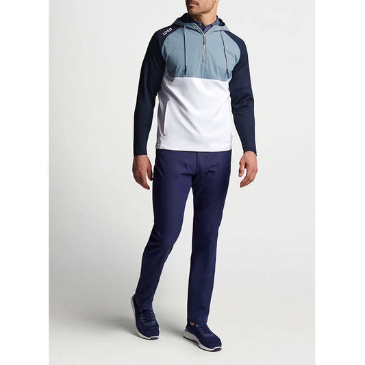Custom Hybrid Panel Quarter-Zip Golf Hoodie with Fused Chest Overlay