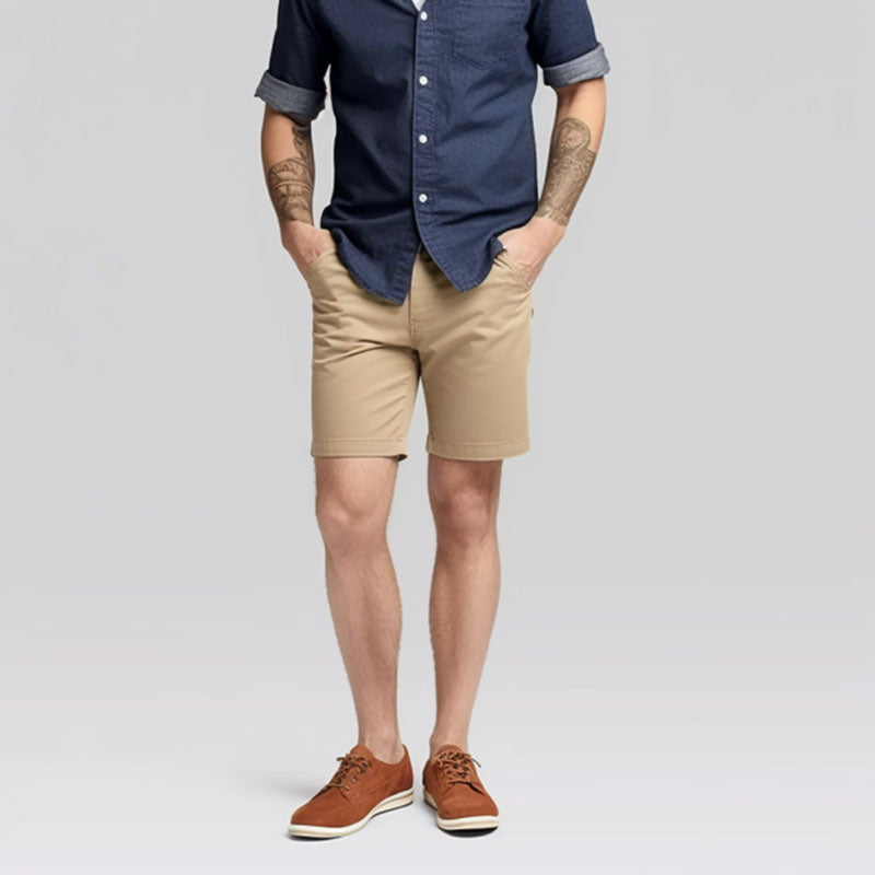 Custom Men’s Casual Golf Shorts – Quick-Dry Khaki OEM Style