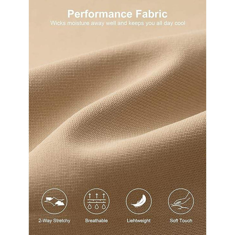 Custom Khaki Golf Shorts for Men – Nylon-Spandex ODM Style