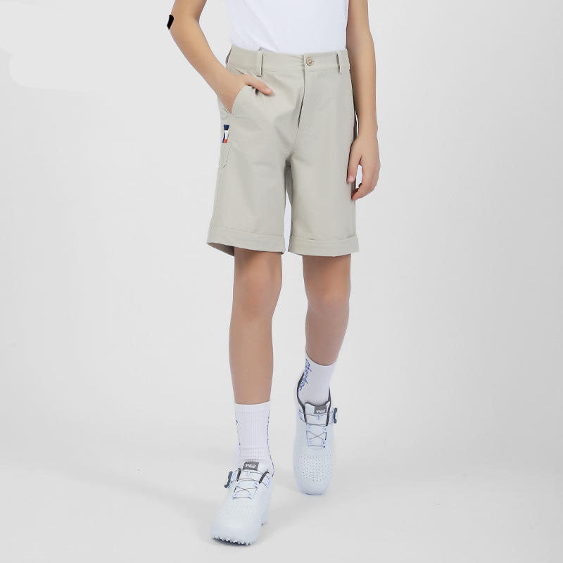 Custom Kids Golf Shorts with Breathable Nylon Cotton Fabric