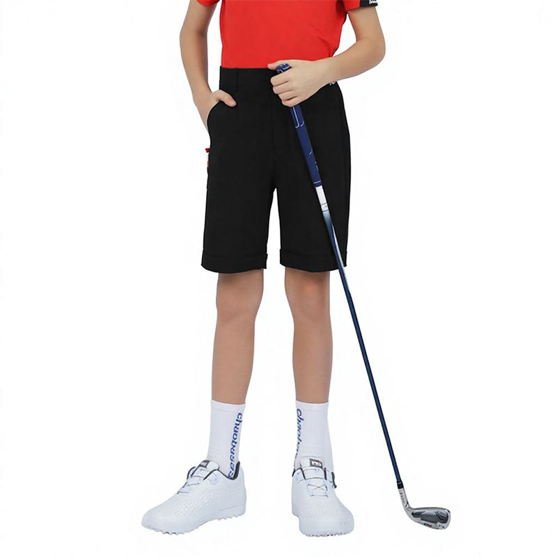 Custom Kids Golf Shorts with Breathable Nylon Cotton Fabric