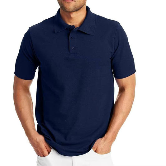 Custom Light Blue Golf Polo with Contrast Collar and Cuffs