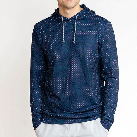 Custom Lightweight Micro-Print Golf Hoodie in 180 GSM Jersey