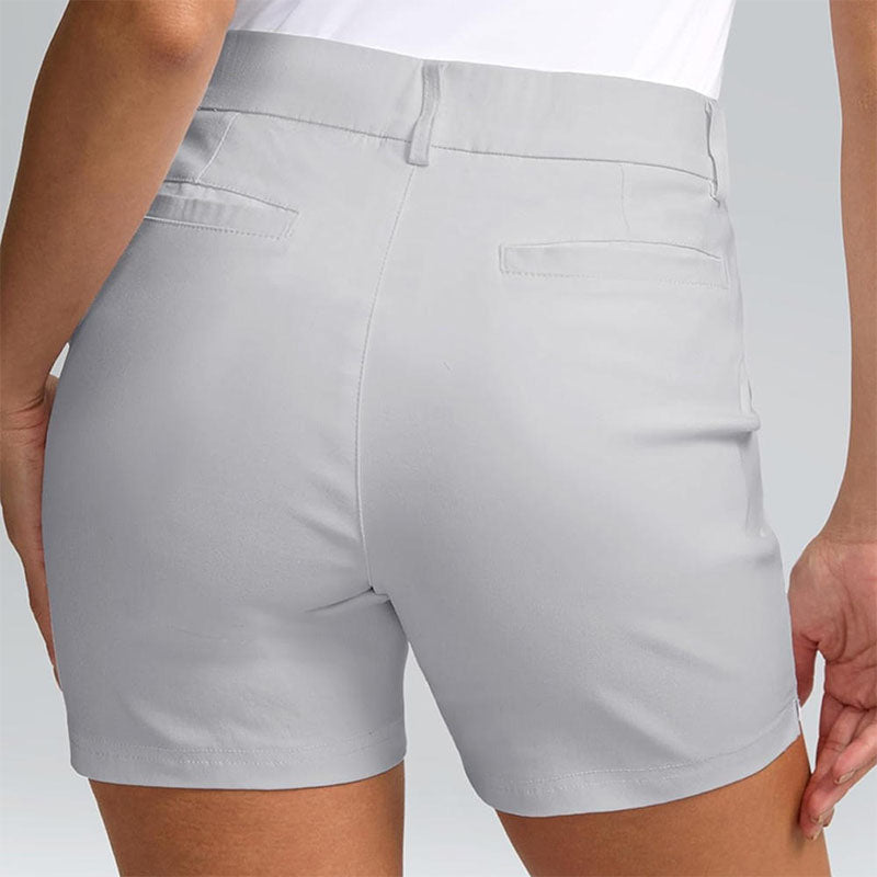 Custom Light Gray Women Golf Shorts – 240gsm OEM Style