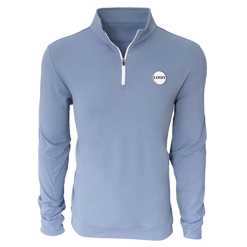 Custom Men’s 1/4 Zip Fleece Sweatshirt Regular Fit Pullover with Logo