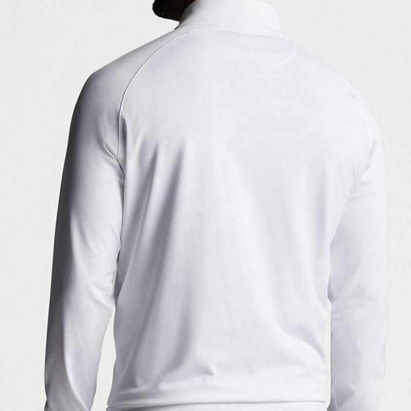 Custom mens 1/4 zip golf pullover with Contrast Zip Chest Pocket