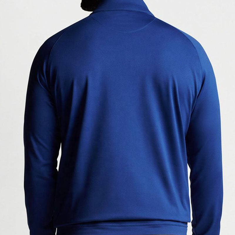Custom mens 1/4 zip golf pullover with Contrast Zip Chest Pocket