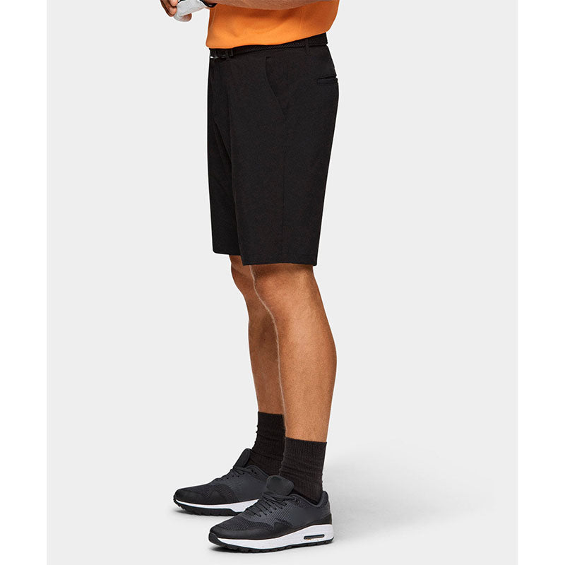 Custom Mens Black Golf Shorts in 240gsm Cotton Canvas