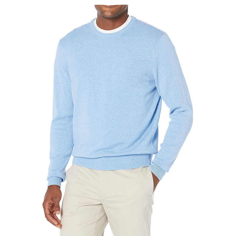 Custom Men’s Crewneck Sweater in 100% Cotton 7GG Knit