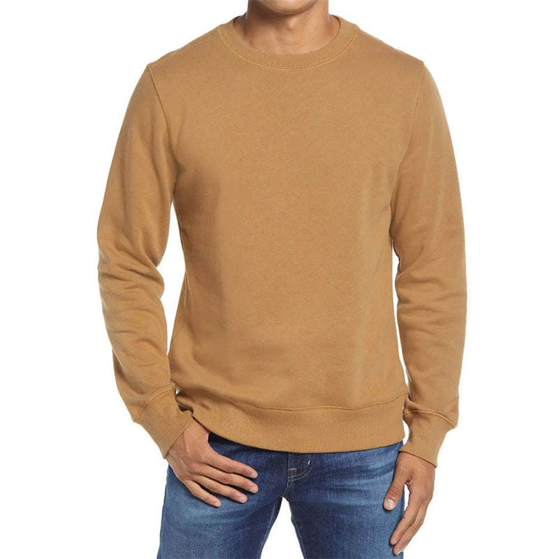 Custom Men's Crewneck Sweatshirt in Vintage Solid Cotton Blend