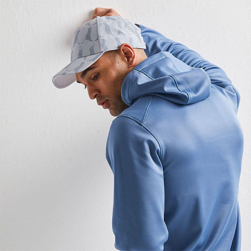 Custom Men’s Golf Hoodie with Contrast Printed Hood Lining