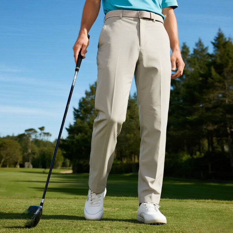Custom Mens Golf Pants Slim Fit with Lightweight Stretch Woven Fabric