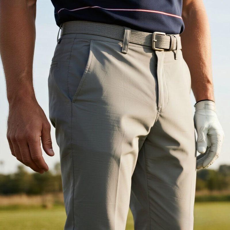 Custom Mens Golf Pants Slim Fit with Lightweight Stretch Woven Fabric