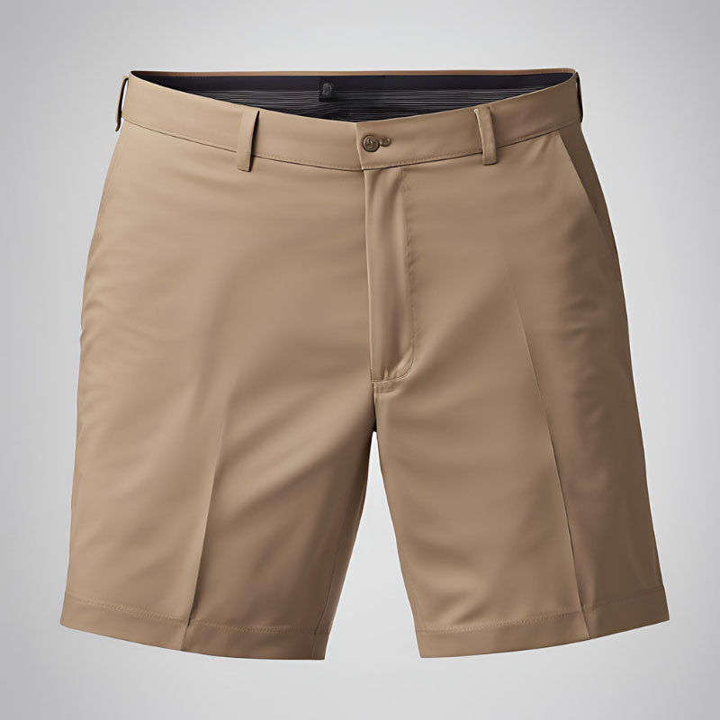 Custom Men's Khaki Golf Shorts with Elastic Waist