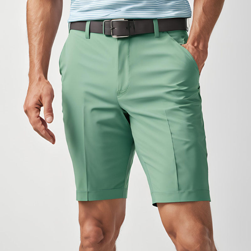 Custom Men's Khaki Golf Shorts with Elastic Waist