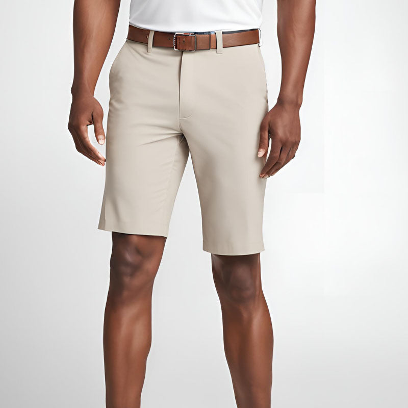 Custom Men's Khaki Golf Shorts with Elastic Waist