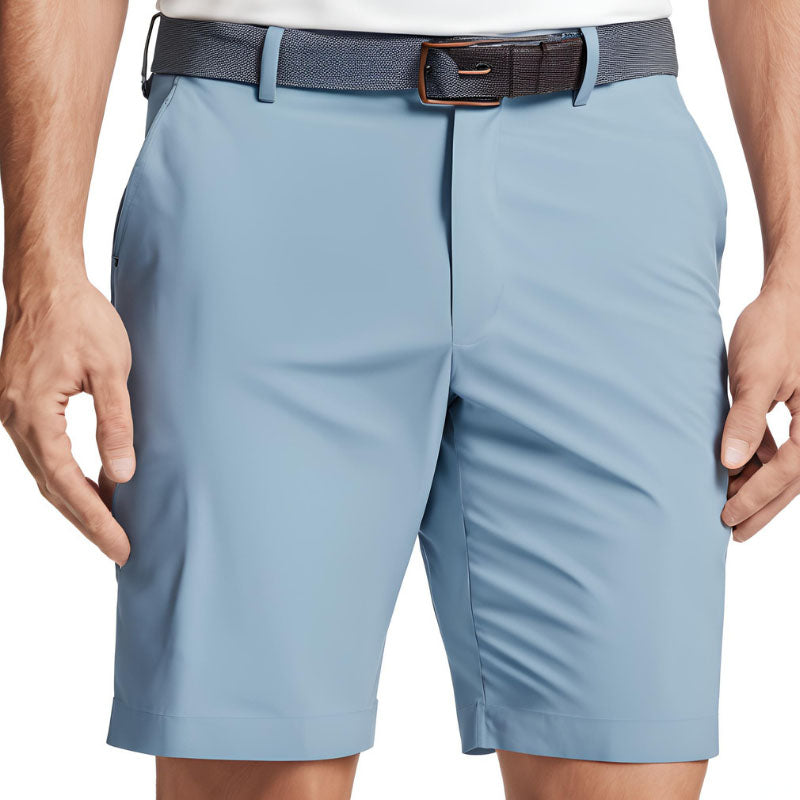 Custom Men's Khaki Golf Shorts with Elastic Waist