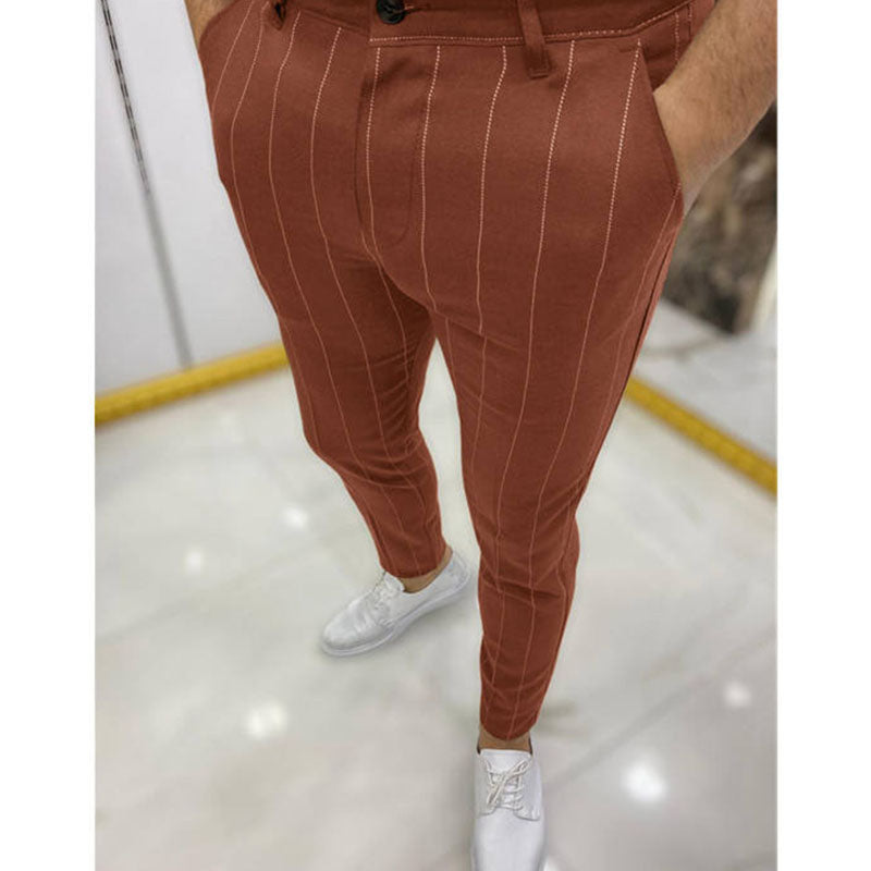 Custom Mens Plaid Golf Pants with Tapered Check-Print Design
