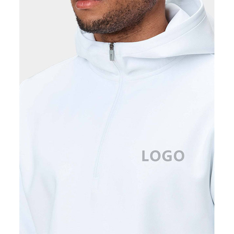 Custom Men’s Quarter-Zip Golf Hoodie in 230 GSM Stretch Fabric