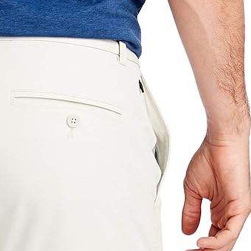 Custom Mens White Golf Pants with Midweight Cotton Stretch Fabric