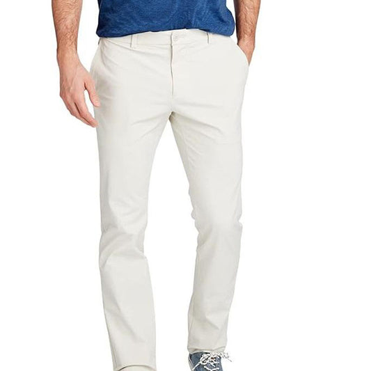 Custom Mens White Golf Pants with Midweight Cotton Stretch Fabric