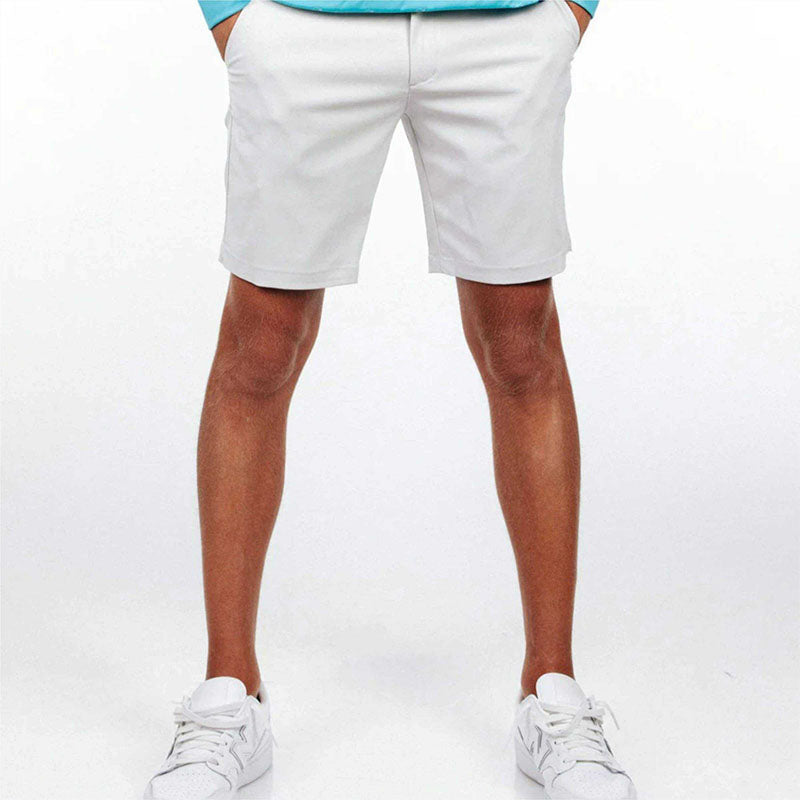 Custom Mens White Golf Shorts – 220g Spandex-Cotton OEM