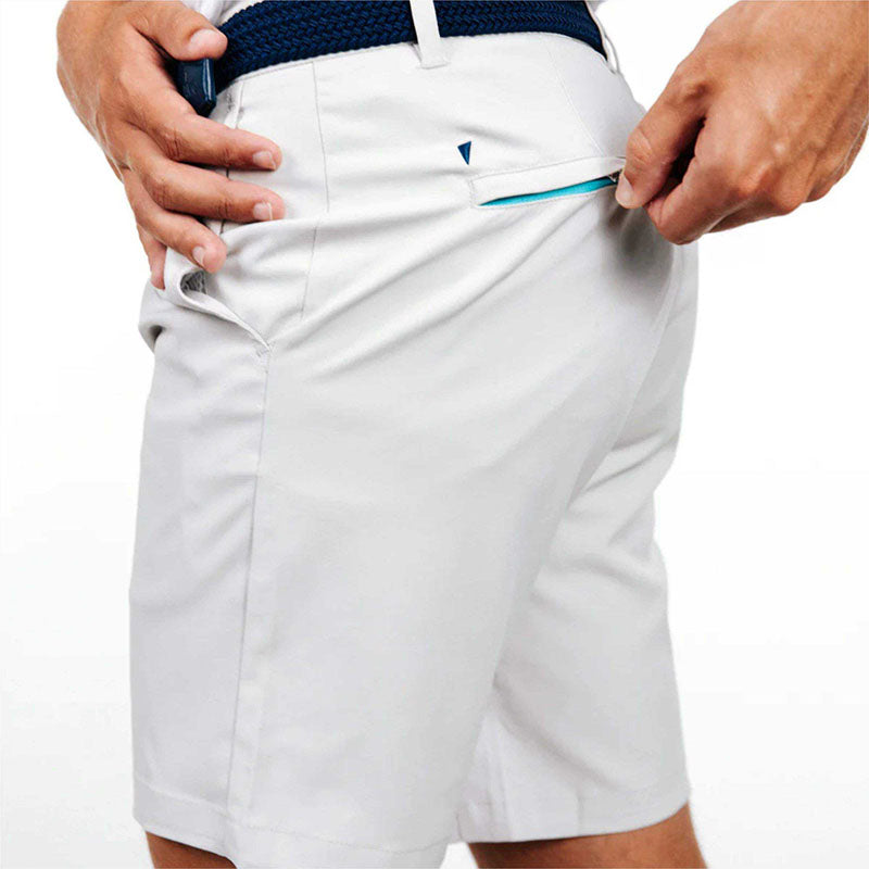 Custom Mens White Golf Shorts – 220g Spandex-Cotton OEM