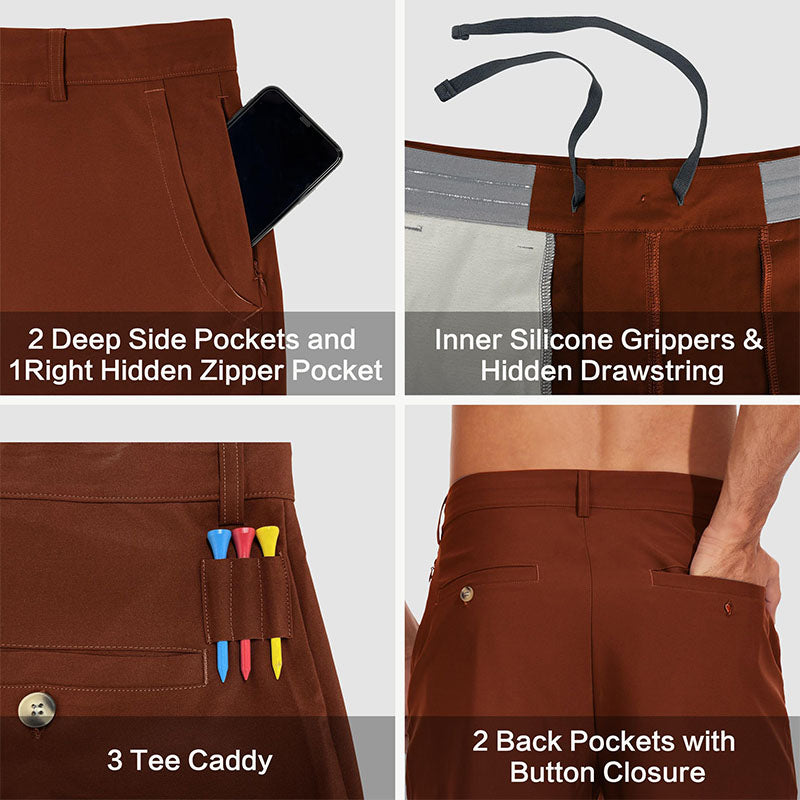 Custom Moisture Wicking Golf Shorts with Lightweight Stretch