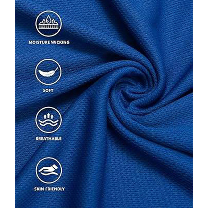 Custom Navy Blue Golf Polo with Left-Sleeve Logo Branding