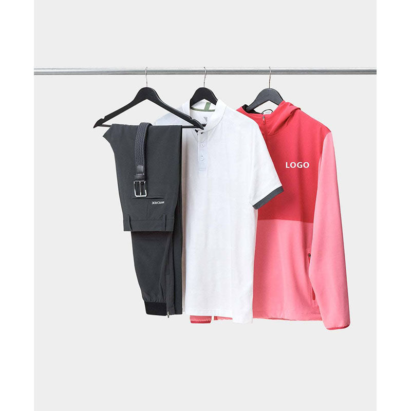 Custom Pink Color-Block Quarter-Zip Golf Hoodie for Private Label