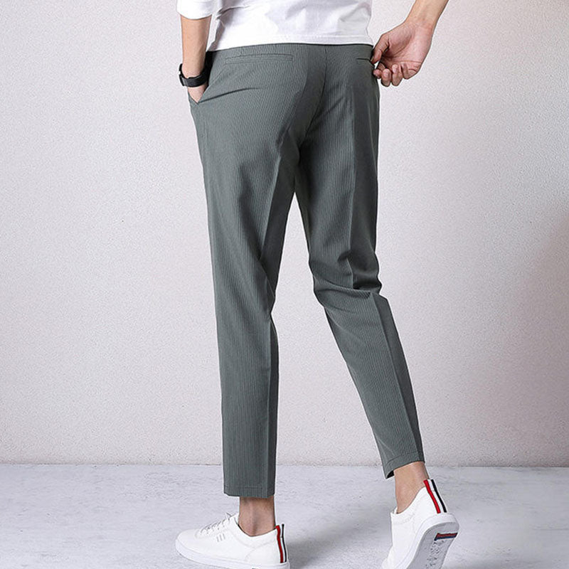 Custom Pleated Golf Pants with Yarn-Dyed Woven Fabric for Men