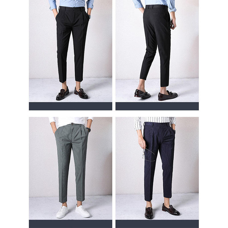 Custom Pleated Golf Pants with Yarn-Dyed Woven Fabric for Men