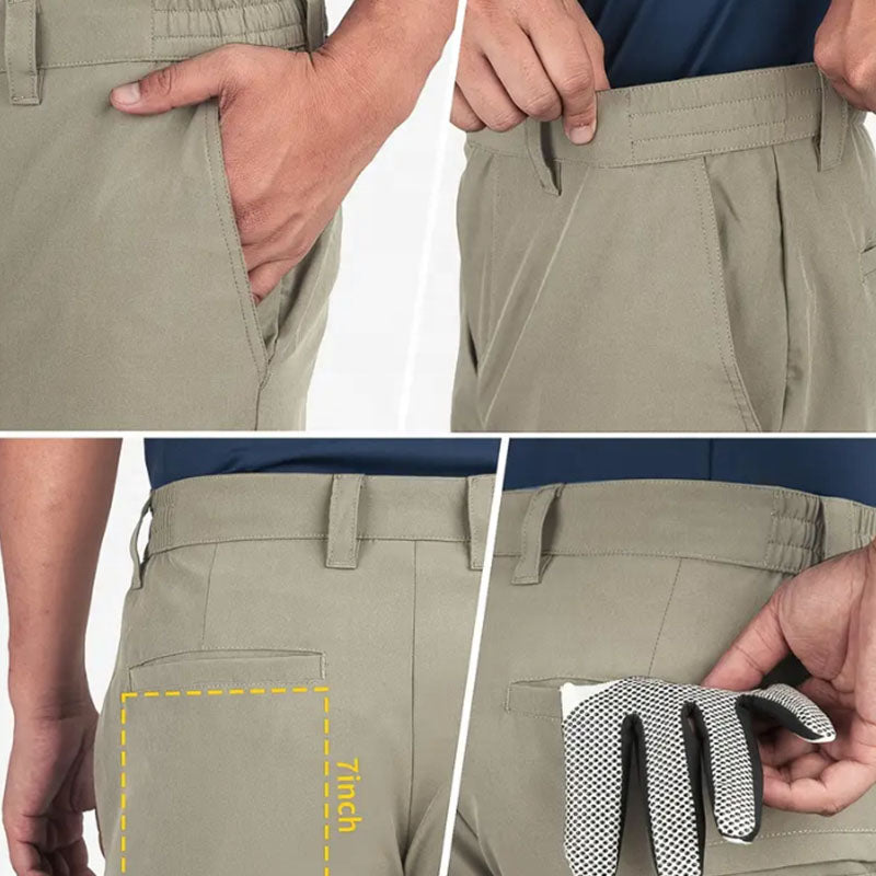 Custom Pleated Golf Shorts for Men – 180g Drawstring OEM