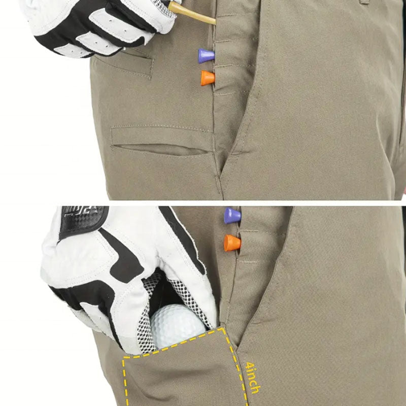Custom Pleated Golf Shorts for Men – 180g Drawstring OEM