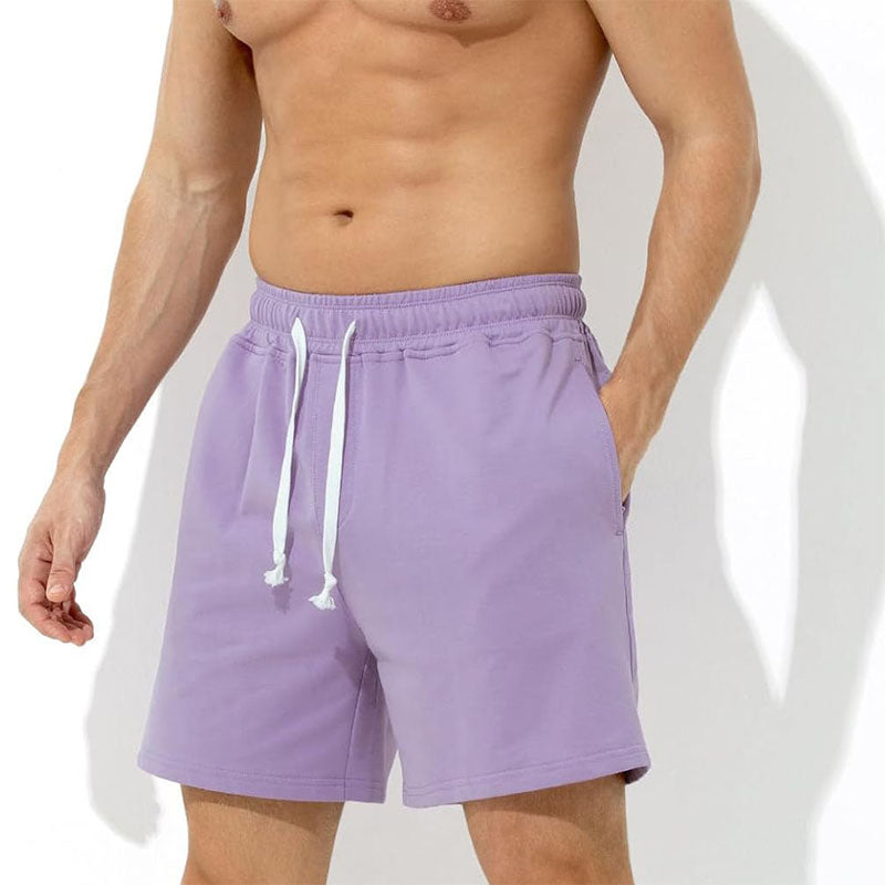 Custom Purple Golf Shorts with Drawstring Elastic Waist