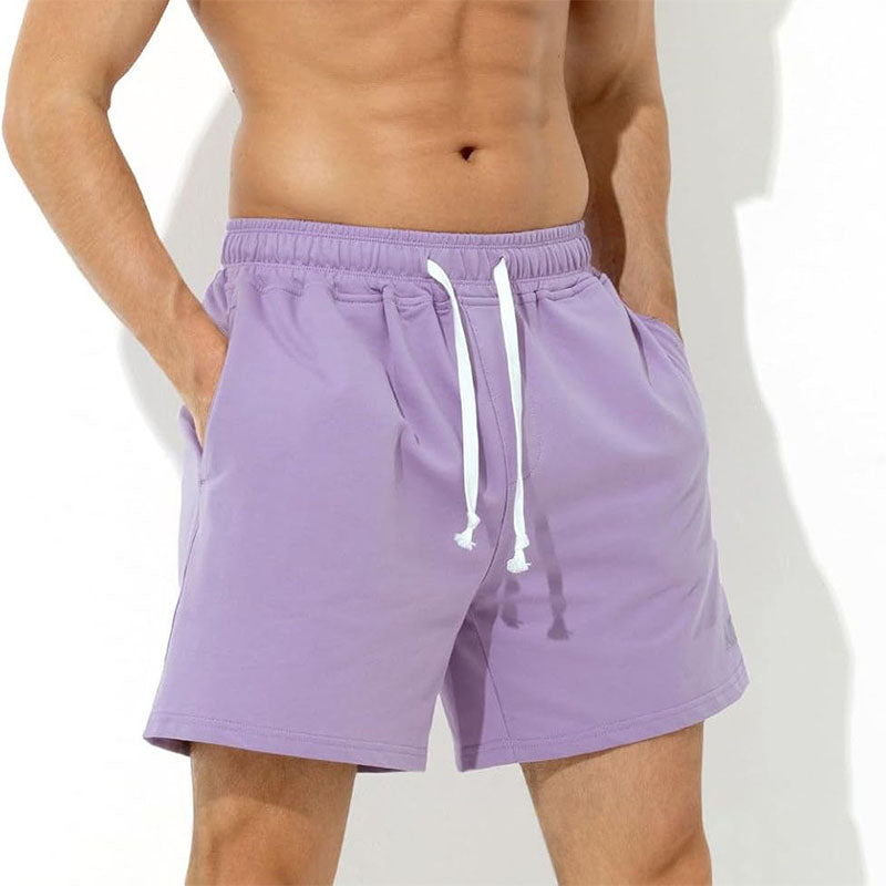 Custom Purple Golf Shorts with Drawstring Elastic Waist
