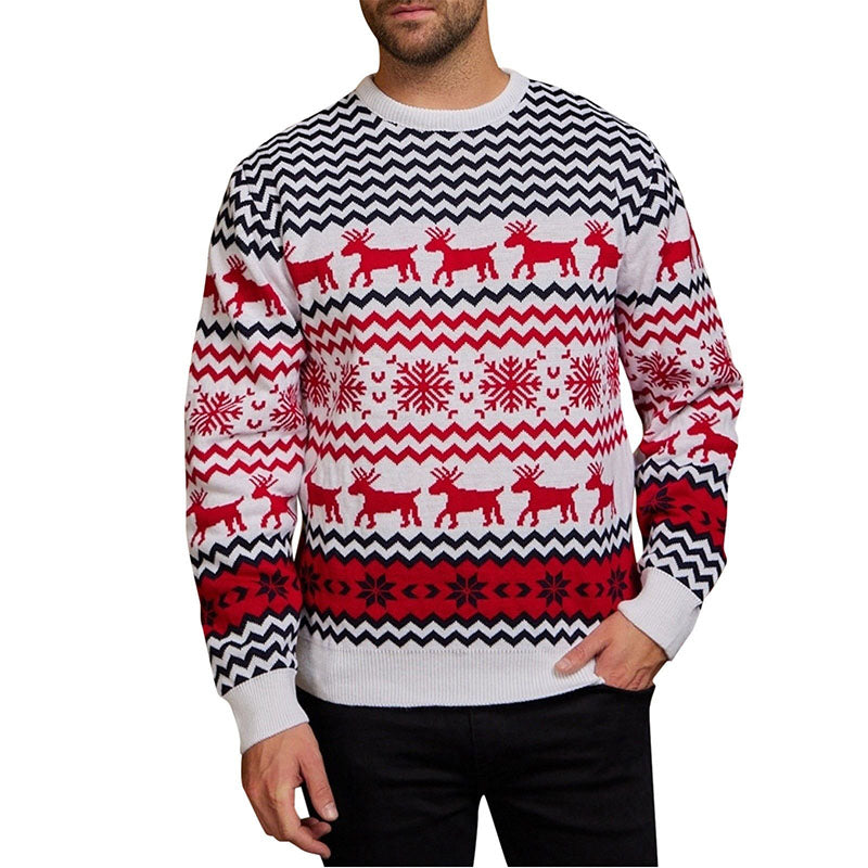 Custom Red Christmas Crewneck Sweater Manufacturer