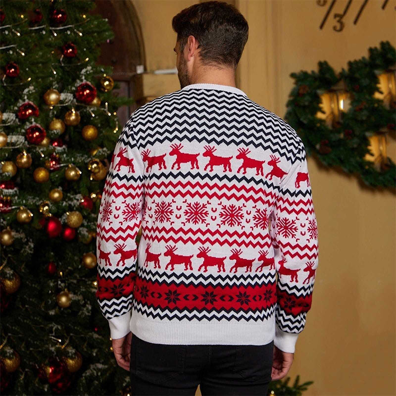 Custom Red Christmas Crewneck Sweater Manufacturer