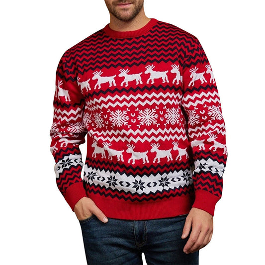 Custom Red Christmas Crewneck Sweater Manufacturer