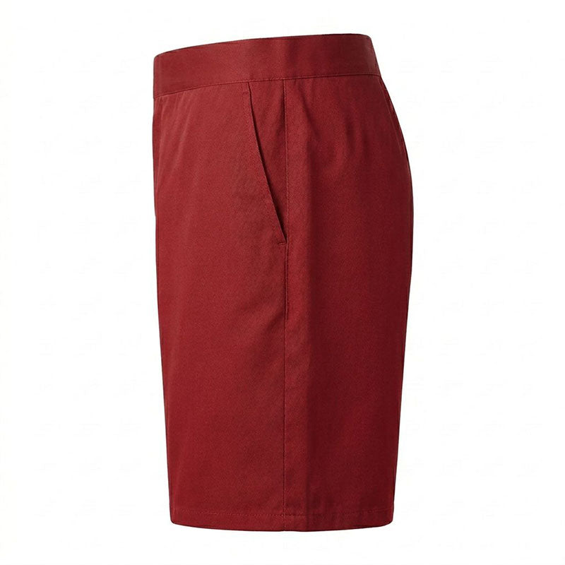 Custom Red Golf Shorts for Men with Side Elastic Waist