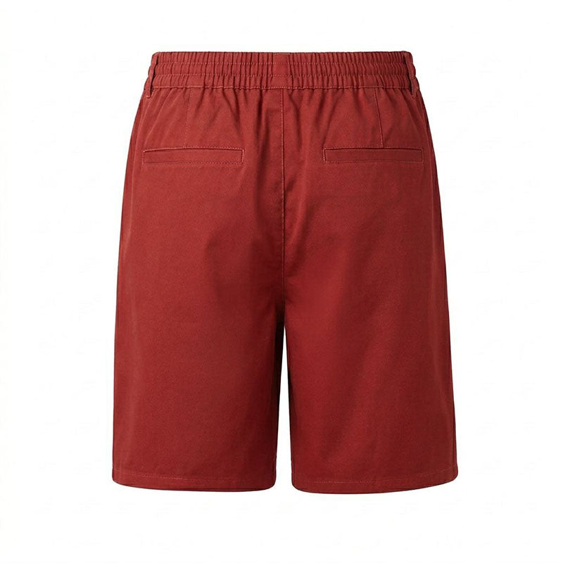 Custom Red Golf Shorts for Men with Side Elastic Waist
