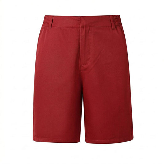 Custom Red Golf Shorts for Men with Side Elastic Waist