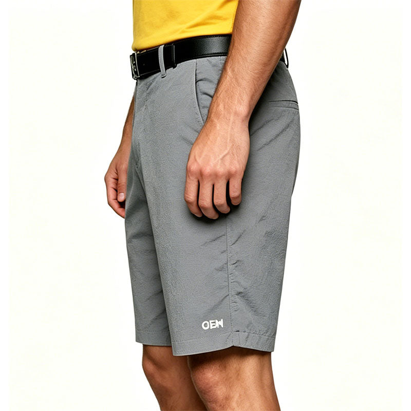 Custom Short Golf Shorts in 160gsm Stretch Fabric with Hidden Pocket