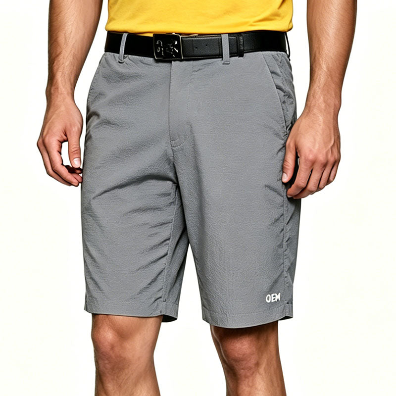 Custom Short Golf Shorts in 160gsm Stretch Fabric with Hidden Pocket
