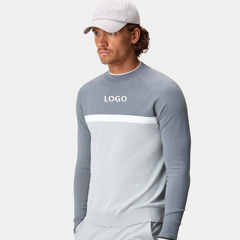 Custom Crewneck Pullover in Slim Fit 550g Jersey for OEM Golfwear