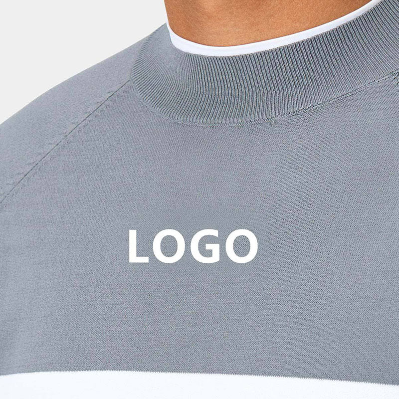 Custom Crewneck Pullover in Slim Fit 550g Jersey for OEM Golfwear